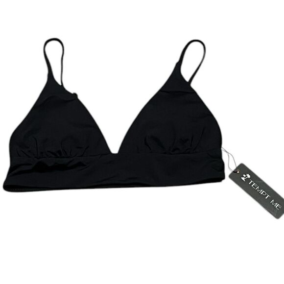 Tempt Me Black Pull Over Bikini Swim Too, Size S, NWT - Picture 1 of 4